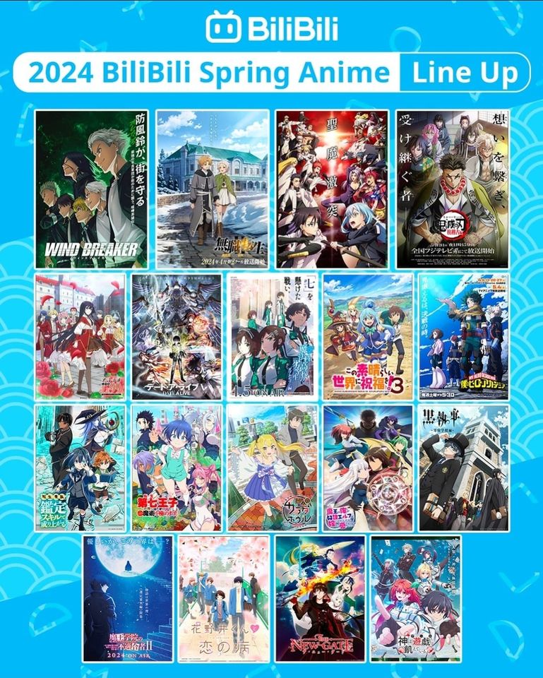 Bilibili Asia Spring 2024 Anime Lineup